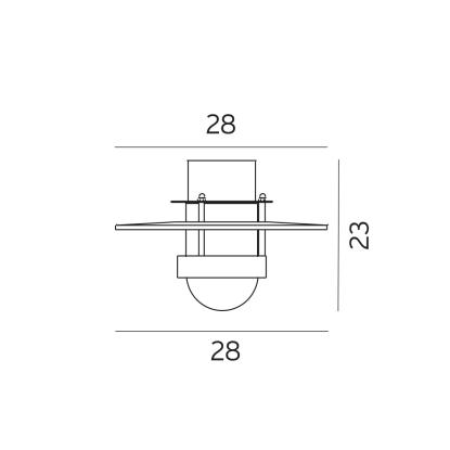 Norlys Bergen loftlampe, E27, IP55, sort