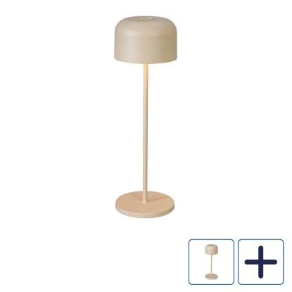 Konstsmide Lille bordlampe, transportabel, sand