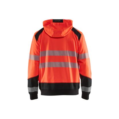 Blåkläder 3546 high vis hættetrøje, hi-vis rød/sort