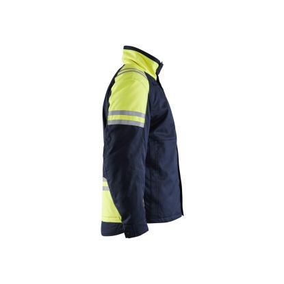 Blåkläder 4515 vinterjakke inherent steel, marineblå/hi-vis gul