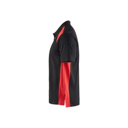 Blåkläder 3324 poloshirt, sort/rød