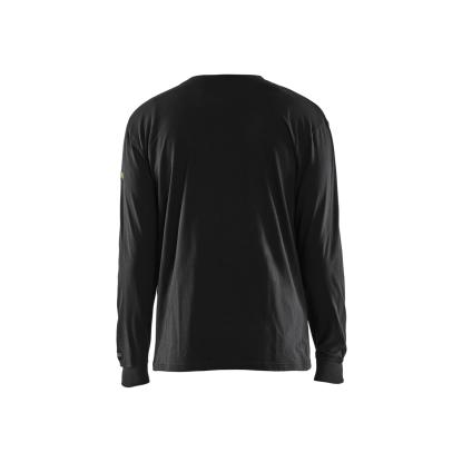 Blåkläder 3483 flammehæmmende t-shirt lang ærme inherent, sort