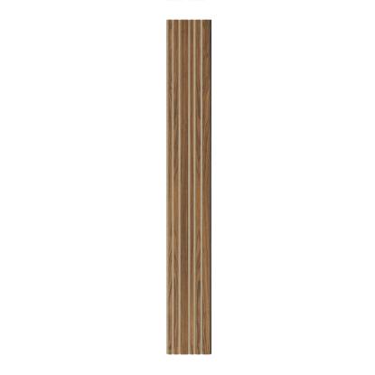 I-Wood Basic Mixed akustikpanel, klar olieret, brun filt og sort kerne, valnøddefiner, 17 x 300 mm 
