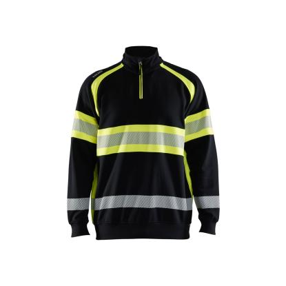 Blåkläder 3553 high vis sweatshirt, sort/hi-vis gul