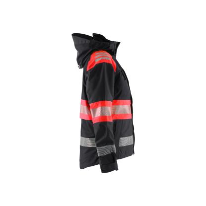 Blåkläder 4430 dame high vis skaljakke, sort/hi-vis rød