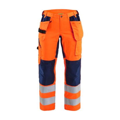 Blåkläder 7163 dame high vis buks med stretch, hi-vis orange/marineblå