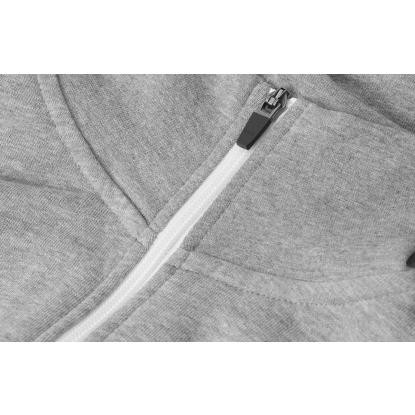 ID 0627 sweat cardigan med kontrast, dame, grå melange