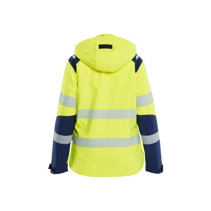 Blåkläder 4401 dame high vis letforet vinter softshelljakke, hi-vis gul/marineblå