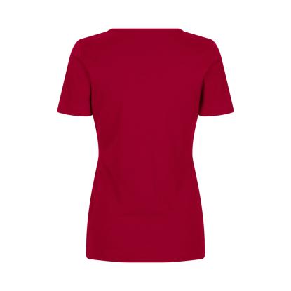 ID 0506 Interlock T-shirt med v-hals, dame, rød