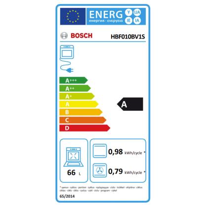 Bosch HBF010BV1S ovn til indbygning, 66 liter