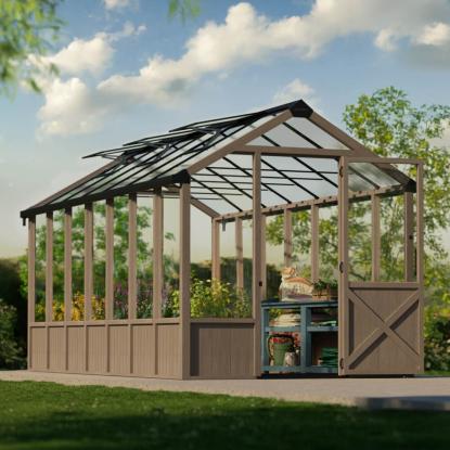 Canopia by Palram Natura drivhus, cedertræ/polycarbonat - 12 m²
