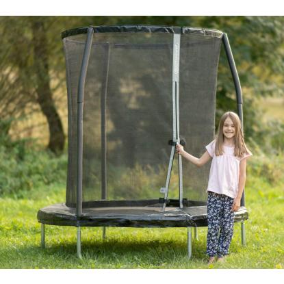 TP Toys trampolin med sikkerhedsnet, sort, Ø244 cm