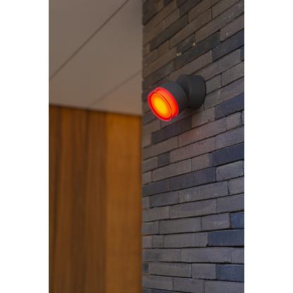 LUTEC connect DROPSI udendørs LED væglampe, Ø9,4 cm, IP44, mørk grå