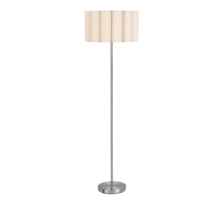 Watton gulvlampe i stål/hør, H150 cm, E27, beige/grå