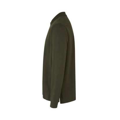 ID 0544 langærmet polishirt med stretch, oliven