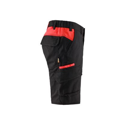 Blåkläder 1446 industri shorts med stretch, sort/rød