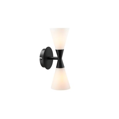 Herstal Harlekin duo væglampe, E14, mat sort