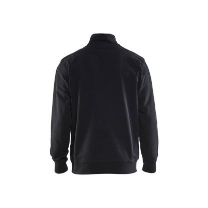 Blåkläder 3353 sweatshirt half zip, sort/mellemgrå