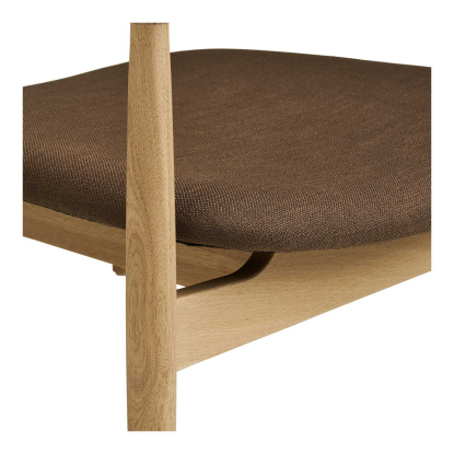 Olvera loungestol, eg, brun