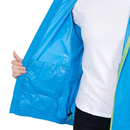 Trespass QIKPAC packaway regnjakke med pose, unisex, blå