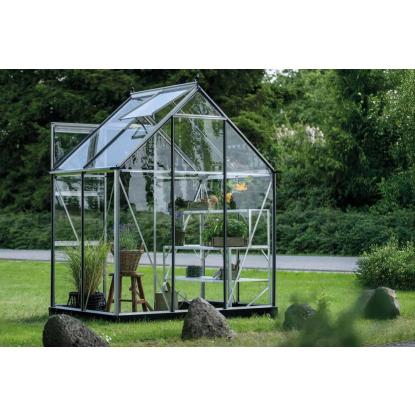 Halls Icon 6 drivhus 2,5 m², alu, 3 mm hærdet glas