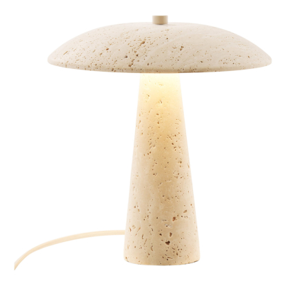 Consett LED bordlampe i travertin, H25,5 cm, natur