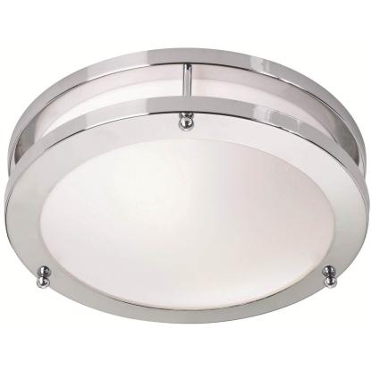 Markslöjd Täby plafond, IP44, Ø25 cm, krom