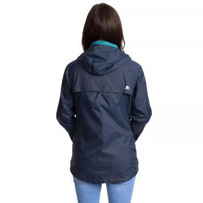 Trespass QIKPAC packaway regnjakke med pose, dame, navy