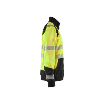 Blåkläder 3556 high vis sweatshirt half zip, hi-vis gul/sort