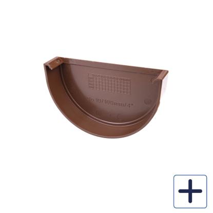 Plastmo endebund, PVC, brun