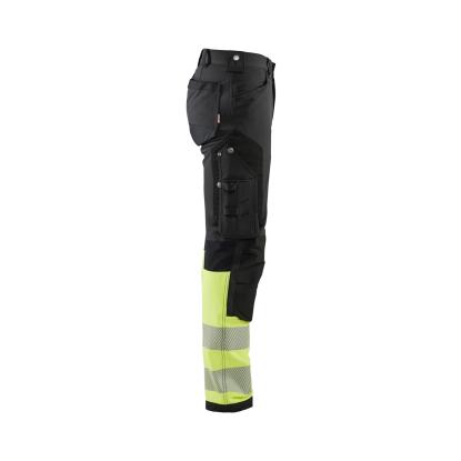 Blåkläder 1193 high vis buks 4-vejs stretch, sort/hi-vis gul
