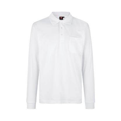 ID PRO Wear 0326 poloshirt med lange ærmer, hvid