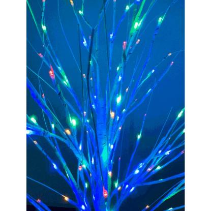Dekorationstræ med 144 LED lys, 8 indstillinger, hvid, 180 cm 