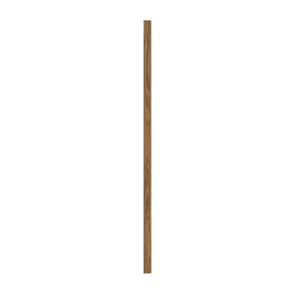I-Wood afslutningsliste til 4-lamel akustikpanel, klar olieret, brun filt og sort kerne, valnøddefiner, 17 x 67 mm