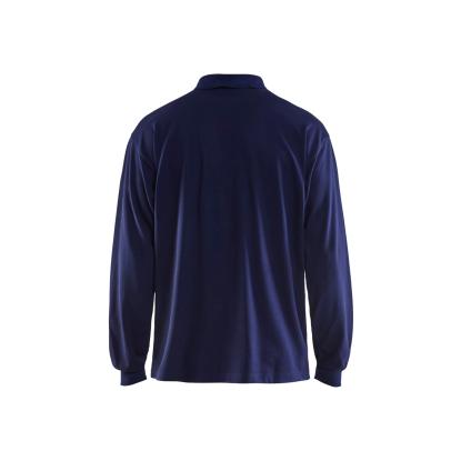 Blåkläder 3374 flammehæmmende polo lang ærme inherent, marineblå