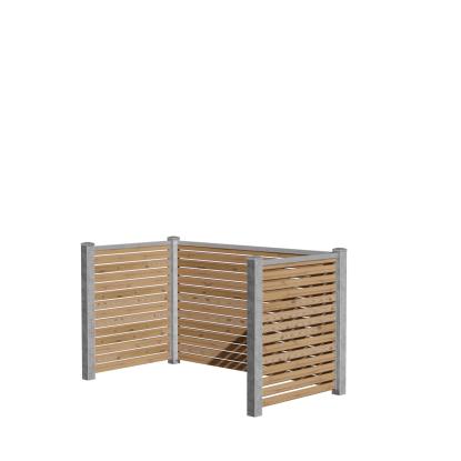 Wimex Trend Classic dobbelt skraldeskjul med Rombe S17, termotræ