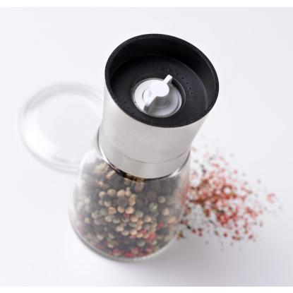 Steel-Function salt/peberkværnssæt med låg, glas/stål