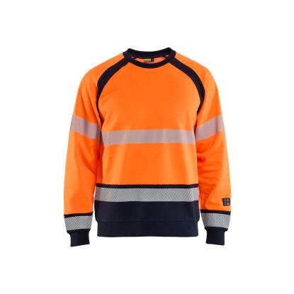 Blåkläder 3088 multinorm sweatshirt inherent, hi-vis orange/marineblå