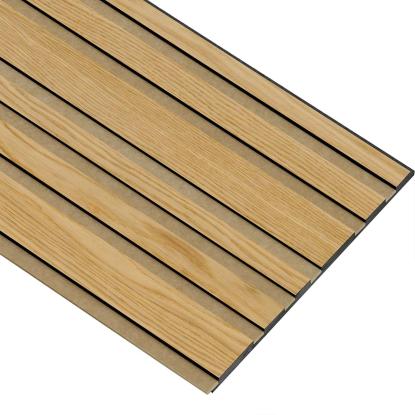 I-Wood Basic Mixed akustikpanel, klar olieret, brun filt og sort kerne, egefiner, 17 x 300 mm 