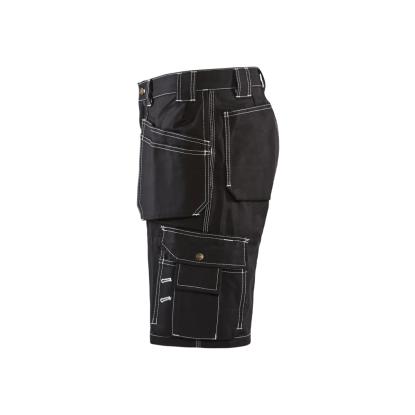 Blåkläder 1534 håndværker shorts med synlige syninger, sort