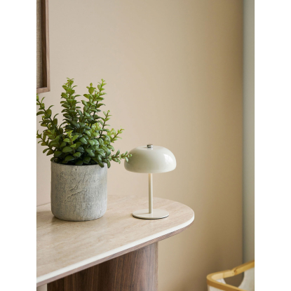 Margate LED bordlampe, genopladelig, H18 cm, beige