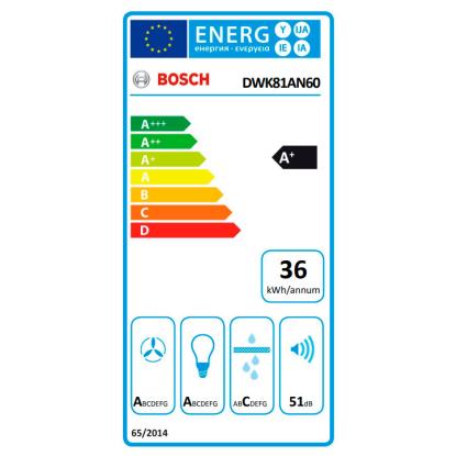 Bosch DWK81AN60 væghængt emhætte, sort, 80 cm