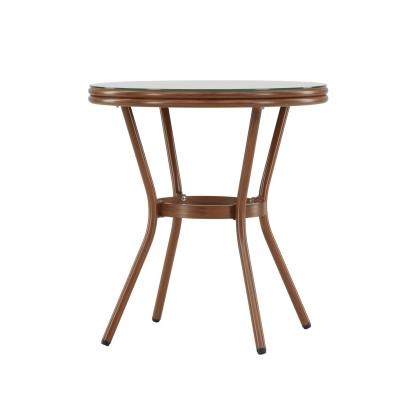Venture Design Loures cafébord, brun/grå, Ø70 cm
