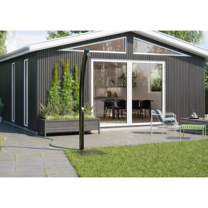 Nortiq 21 solopvarmet udebruser, H220 cm, 21 liter, PVC, sort