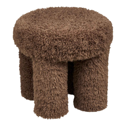 Gisborne puf, brun, Ø42 cm