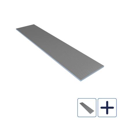 wedi Construct byggeplade, tværgående til rundinger, 600 x 2500 mm