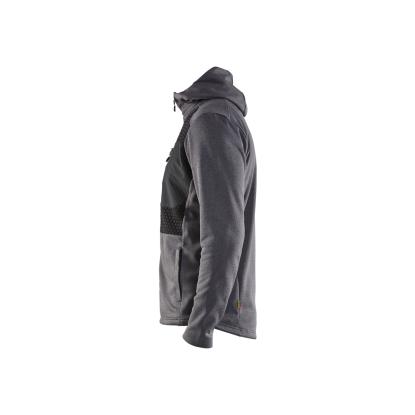 Blåkläder 3540 hættetrøje full zip, sortmeleret