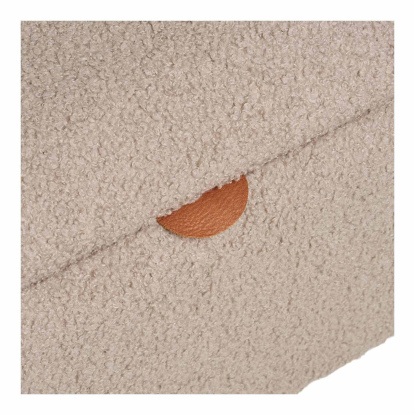 Harlow bænk med opbevaring, bouclé, beige, 95 cm