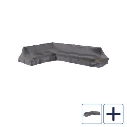 Platinum AeroCover overtræk til loungesæt, antracitgrå, 375 x 300 x 90 x 30/45/70 cm