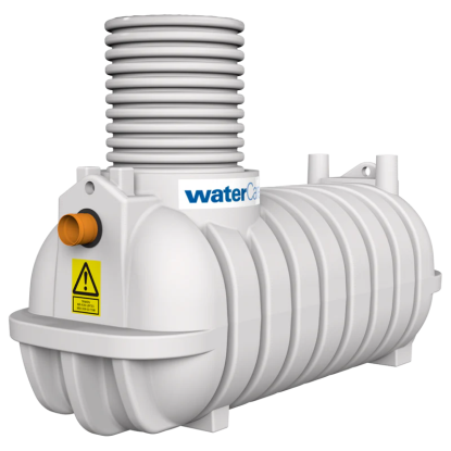 Samletank med opføringsrør, hvid - 1200 liter
